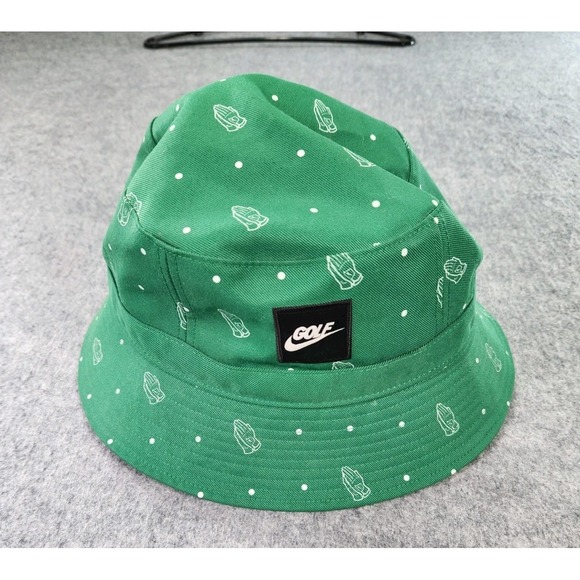 Large Nike Golf Praying Hands Green Drake Masters Bucket Hat L/XL Clapping - Picture 1 of 6